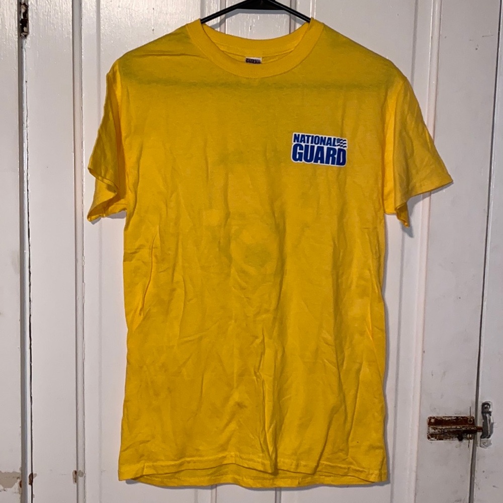 National Guard Soccer Yellow Graphic T-Shirt Size Small